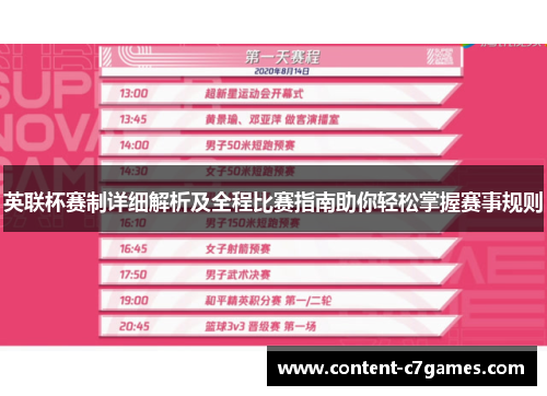 英联杯赛制详细解析及全程比赛指南助你轻松掌握赛事规则